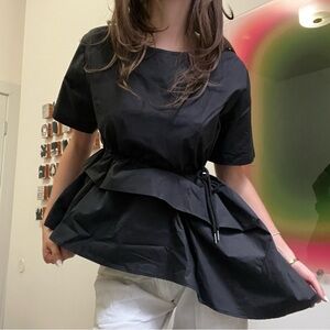 Asymmetrical Peplum Blouse